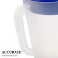 thumbnail image 3 of OUNONA Plastic Water Pitcher with Lid and Handle, Transparent Frosted Base with Measurement Marks for Home Use, 3 of 7