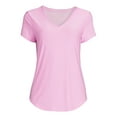 thumbnail image 5 of No Boundaries Women's Junior's Brushed V-Neck Short Sleeve T-Shirt, 5 of 5