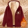thumbnail image 2 of GA WEIHUA Online Deals,Mens Casual Sherpa-Lined Fleece Hoodies Full Zip Up Cozy Hooded Sweatshirt Jacket with Pockets(Wine,XXXL), 2 of 4
