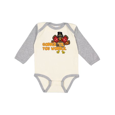 

Inktastic Gobble til You Wobble Thanksgiving Gift Baby Boy or Baby Girl Long Sleeve Bodysuit