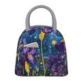 thumbnail image 1 of Balery Cosmic Purple Irises Bolsa de Almuerzo para Mujeres, Caja de Almuerzo, Bolsa de Almuerzo Pequeña Impermeable, Tote de Almuerzo Reutilizable con Gran Capacidad, 1 of 6