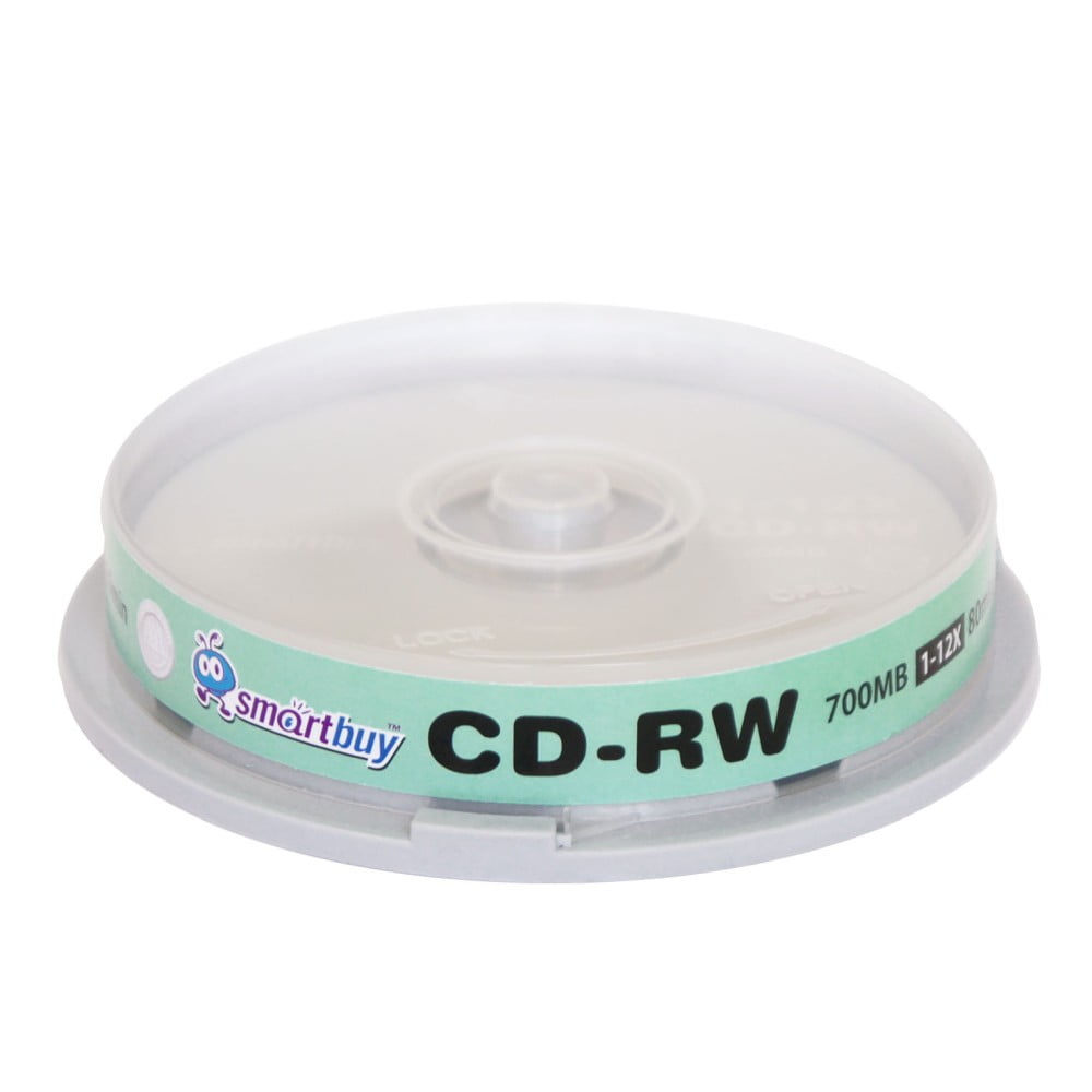 50 Pack Smartbuy CD-RW 1-12X 700MB/80Min High Speed Logo Rewritable Blank Data Media Disc