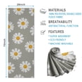 thumbnail image 2 of Gray Daisy Flower White Blooms Pattern Hot Yoga Mat Towel Non Slip for Hot Yoga - Quick-Drying Yoga Mat Cover with 4 Corner Pockets with Travel Bag - Hot Yoga Towel Non Slip 70"x26", 2 of 6