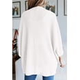 thumbnail image 4 of LinYooLi Women's Kimono Open Front Waffle Knit Cardigans Solid Sweater Batwing Sleeve Shawl Collared Soft Slouchy Cloak, 4 of 6