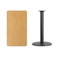 thumbnail image 3 of Flash Furniture 24'' x 42'' Rectangular Natural Laminate Table Top with 24'' Round Bar Height Table Base, 3 of 3