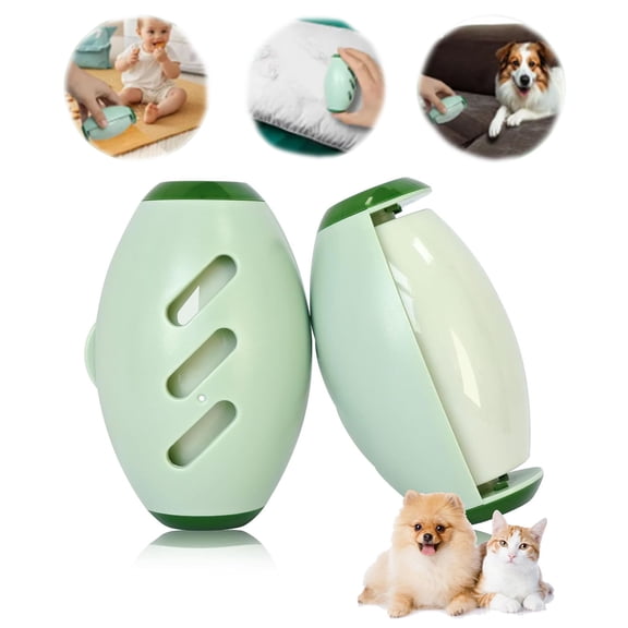 2 Pack Reusable Lint Roller – Travel Lint Roller, Lint Remover for Clothes, Pet Hair(Green)