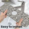 thumbnail image 6 of Pofeuu Heart Leopard Print Splash Guard for Sink Faucet Sink Gadgets-Splash Guard Behind Faucet Drip Catcher for Kitchen, Bathroom,Sink Mat, 6 of 7