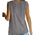 thumbnail image 2 of Loose Fit Casual Crew Neck T Shirts Basic Tee Tops Summer Sleeveless Women's Tank Top, 2 of 6