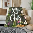 thumbnail image 3 of Floral Throw Blanket with Motivating Quote You got This Soft Throws Blankets 50x60 Inch Perfect Caring Gift for Women Men (130x150cm), 3 of 6