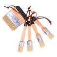thumbnail image 1 of Paint Brush, High Efficiency Wooden Handle  DIY Wax Paint Brush 5PCS  For Chair For Home Decoration, 1 of 8