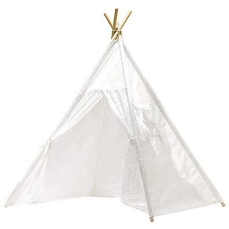 Samincom Classic Kids Play Lace Tent Tipi Kids Room Decor Lace Door and Window