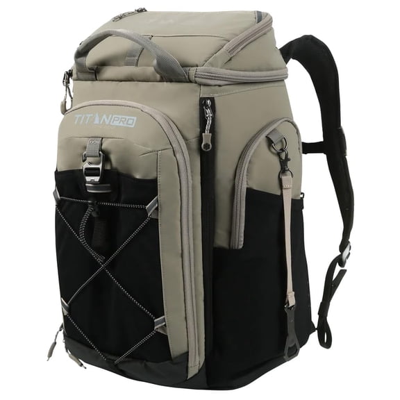 Titan PRO By ARCTIC ZONE Insulated Backpack Cooler with Ice Walls (Taupe-Beige)