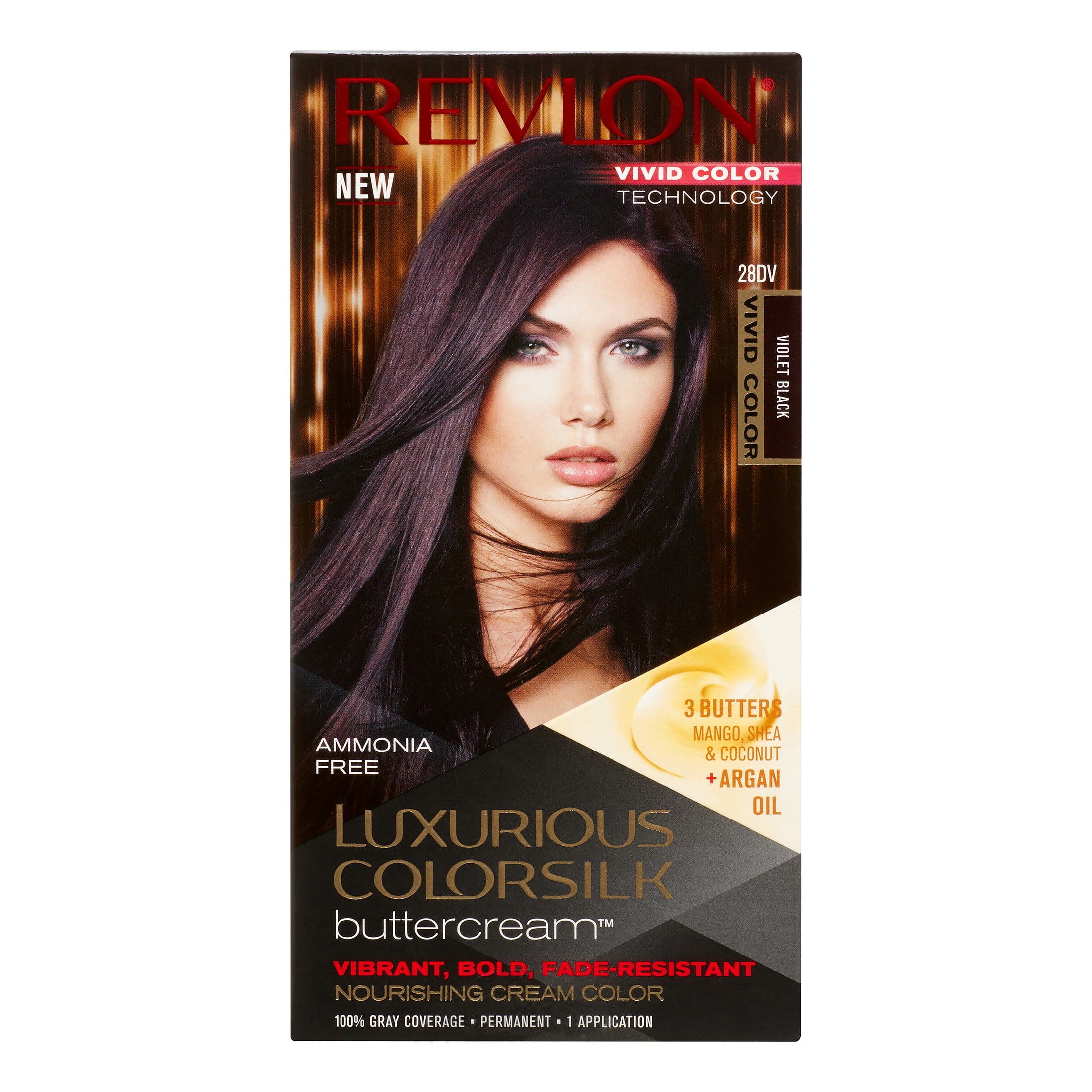 Revlon Luxurious ColorSilk Buttercream Hair Color, Vivid Violet Black