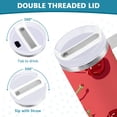 thumbnail image 5 of Beautiful Cherry Tumbler with Handle and Straw Lid 30 oz Insulated Vacuum Water Bottle Stainless Steel Travel Cup, 5 of 9