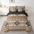 thumbnail image 2 of Feelyou Western Fashion Aztec Bedding Comforter Set 7 Pieces for Adult, Vintage Abstract Ombre Full Bedding Set, Cowgirl Cowboy Reversible Fitted Sheet Flat Sheet, Microfiber Bedroom Decor, 2 of 7