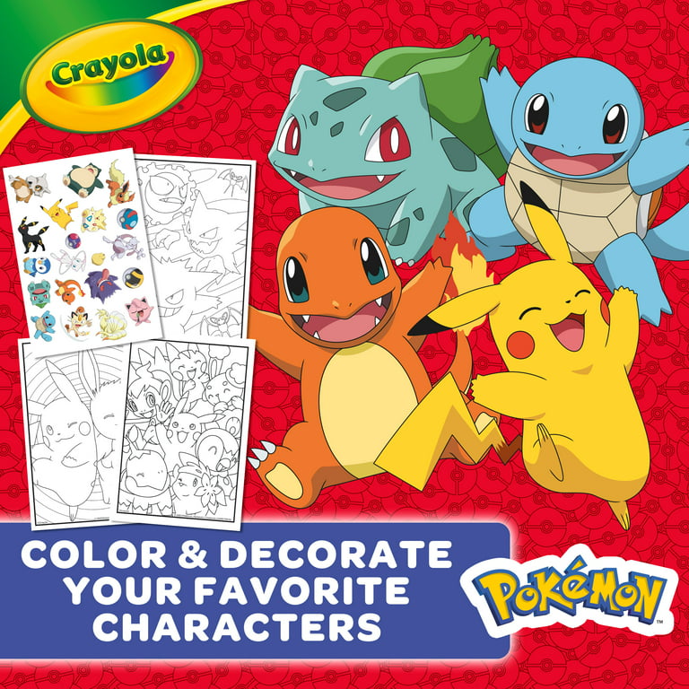 Pokémon Coloring & Activity Book with 4 Crayons | Included Over 30  Stickers, Games, Puzzles, Pokémon Cards & More | Pokémon Characters  Coloring Book