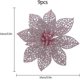 thumbnail image 2 of Flores de Pascua navideñas YONGSHENG Adornos para árboles de Navidad con purpurina 14 cm rosa 9 piezas, 2 of 5