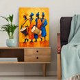 thumbnail image 5 of African Drumming Tribal Figures Canvas Print, Perfect for Living Room, Office, Hallway, Dining Room, 5 of 8