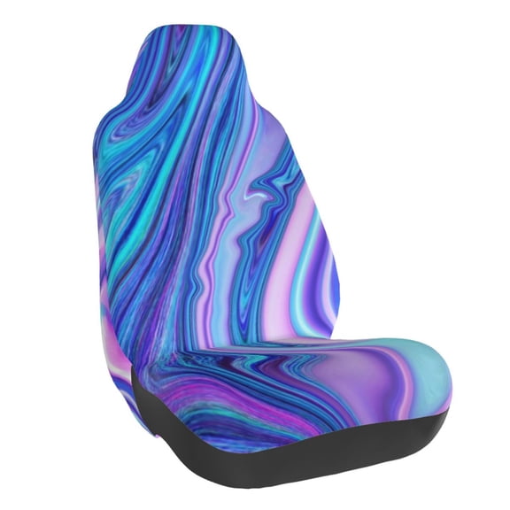Vsdgher Swirl Blue And Purple for Automotive Seat Covers for Cars Trucks and SUVs, Universal Fit Anti-Slip Bucket Seat Protector for Cars,Vehicle Seat Protector for Front Seats