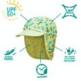 thumbnail image 2 of UPF 50+ Sun Protection Toddler Beach Hat Neck Flap Kids Legionnaire Swim Hat Sun Caps Boys Girls Summer Dino Yellow - L, 2 of 6