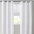 thumbnail image 6 of JERFIT White Polyester Basketweave Cordless Roman Shade for Windows, Room Darkening Thermal Insulation Energy Efficient Window Treatment, Inside or Outside Mount, 31" W x 64" L, 6 of 10