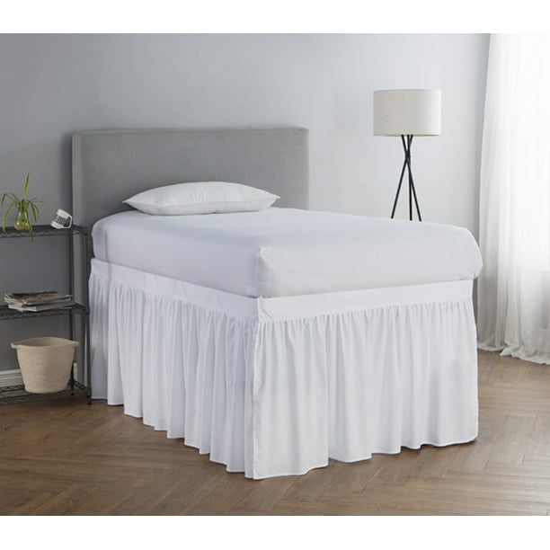 Bed Skirt Twin XL (3 Panel Set) - White - Walmart.com - Walmart.com