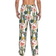 thumbnail image 7 of Salouo Summer Cactus With Blooming Print Pajama Pants for Men, Lounge Pants Elastic Waistband Casual Men's sleepwear Loungewear Sleep Pajama Pant -Medium, 7 of 7