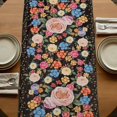 thumbnail image 5 of Table Runners 90 Inches Long Dress Scarves, Boho Pink Flower Farmhouse Coffee/Dining/Kitchen Table Runner for Living Room, Spring Watercolor Country Floral Plant 13x90 Inch, 5 of 9