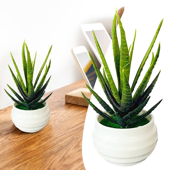 Anewi Artificial Potted Plant and Faux Green Grass Small Bonsai, Realistic Fake Plants Indoor Decor for Desk, Shelf, Bathroom and Home Office, 1 Pack