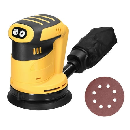 

ametoys 125mm Brush Motor Cordless Orbital Sander Wood Grinder Electric Car Polisher Multifunctional Wood Metal Polishing Grinding Sanding Machine 3 Speed Adjustable Orbital Sander For Battery