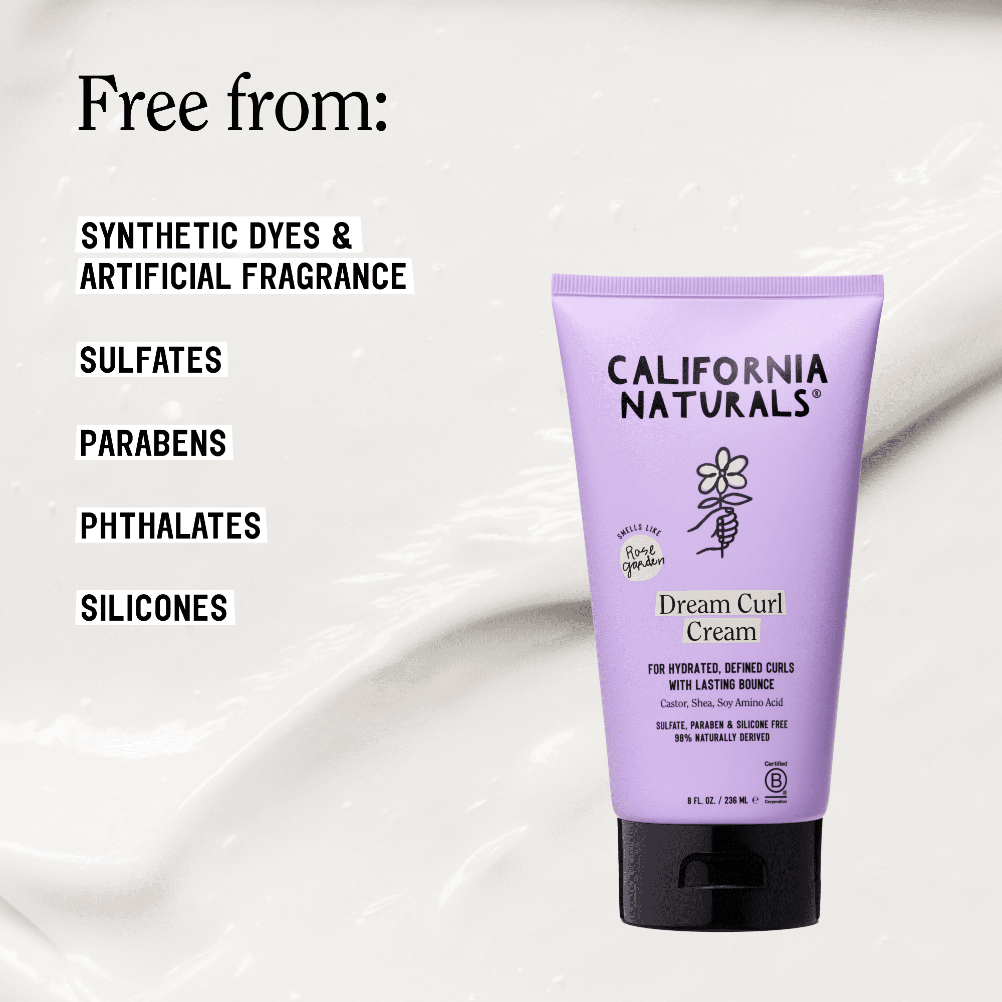 California Naturals Curl Cream for Curly Hair, 8 fl oz
