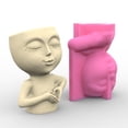 thumbnail image 3 of Love Girl Concrete Silicone Mold Flowerpot Clay Cement Home Garden Flower Pots, 3 of 12