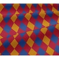 thumbnail image 4 of oneOone Cotton Jersey Bright Red Fabric Argyle Check Sewing Material Print Fabric By The Yard 58 Inch Wide, 4 of 4