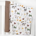 thumbnail image 3 of Baby Blanket for Boys Soft Lightweight Minky Blanket with Double Layer Dotted Backing for Infant Toddler Nursery Crib with Cute Farm Animals Design 30 x 40 Inch, 3 of 8