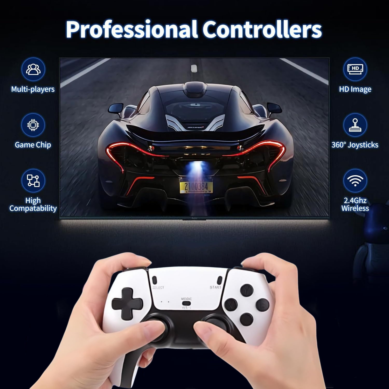 ZYTKWT M15 Video Game Console - 4K HDMI, 2.4G Wireless Controller, 64GB, 40,000+ Games, 28 Emulators, Portable Game Stick