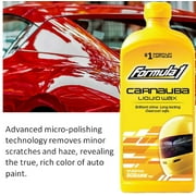 Formula 1 Carnauba liquid wax 16 ounces, #1 Grade Brazilian Carnauba Wax for extended high-gloss shine, Advanced micro-polishing technology removes minor scratches and haze, revealing the true.
