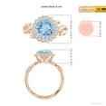 thumbnail image 5 of ANGARA Natural Vintage Inspired 1.6 ct Aquamarine Flower and Vine Ring in 14K Rose Gold for Women (Size-8mm) | March Birthstone, Anniversary, Jewelry Gift for Women | Natural Aquamarine Ring, 5 of 9