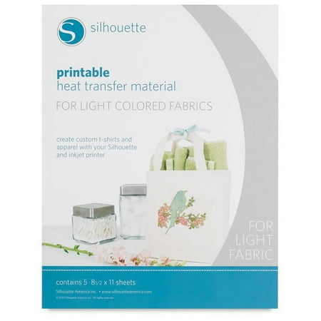 Silhouette Smooth Heat Transfer, White
