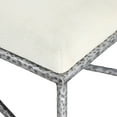 thumbnail image 4 of Meridian Furniture Valley Cream Chenille Fabric Bench, 4 of 7