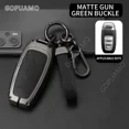 thumbnail image 3 of Car Key Cover Case for Audi A three button A3 8L 8P A4 B6 B7 B8 A6 C5 C6 4F RS3  Key Fob Shell Accessories Zinc Alloy Leather, 3 of 26