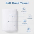 thumbnail image 6 of Jessy Home 12 Pack White Hand Towel Set 16"x31" Soft Highly Absorbent Quick Dry Bathroom Bath Hand Towels Microfiber Plush Towels, 6 of 6