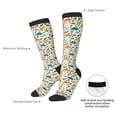 thumbnail image 6 of Fotbe Dinosaurs and Tropical Leaves print Women's Men's Novelty Crew Socks Cotton Socks Knee High Socks for Walking,Running,Nurses,Pregnancy, 6 of 8