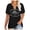 Black, variant on Womens Spring Short Sleeve Tees Country Music Print Vacation Tops Casual V-Neck Trendy Fashion T Shirts