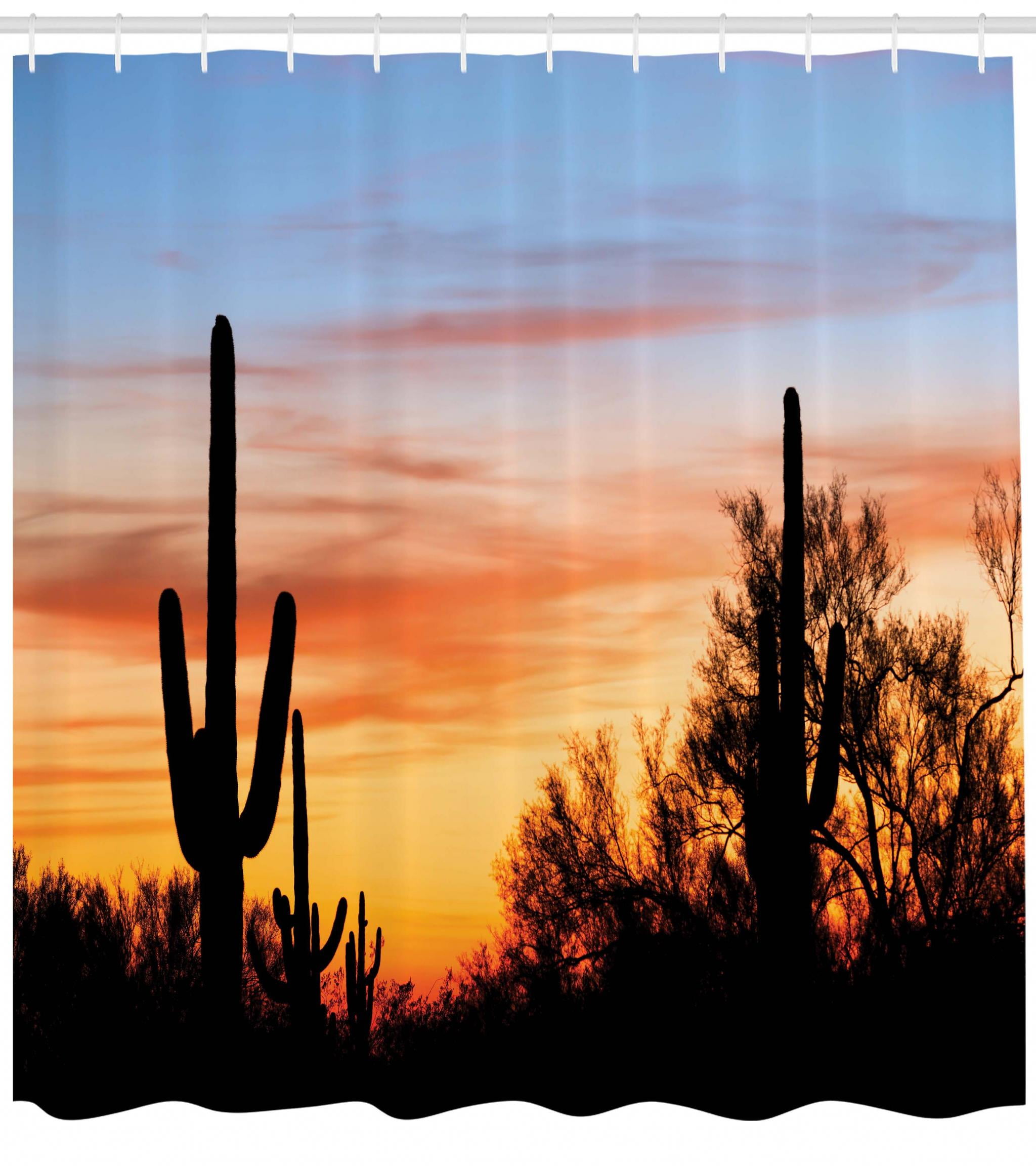 Cactus Shower Curtain, Mexican Flora Themed Desert Plant ...