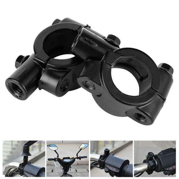 Octpeak 2pcs 22MM 0.87in Handlebar Mirror Mount Clamp Aluminum Motorcycle Handlebar Rearview Side Mirrors Adapter Holder Clamp Base Fixer For Motorcycle Tricycle
