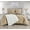 Tan, variant on The Complete Bed Bundle 8-Piece Luxury Bedding Set with Comforter, Shams, Sheets & Throw Blanket - Tan King/Cal-King Size