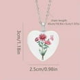 thumbnail image 3 of QQTDFG Birth Month Flower Necklace, Twelve Months Love Heart Shaped Glass Pendant,-February-Violet, 3 of 9