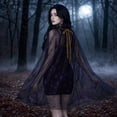 thumbnail image 5 of IAJDKMEK Women Halloween Costume Spider Web Cloak for Cosplay Party Role Play, 5 of 5