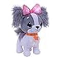 thumbnail image 3 of Wish Me Pets - Light Up LED Plush Stuffed Animals - Fluffy Grey Cavalier Puppy with Pink Bow, 3 of 4