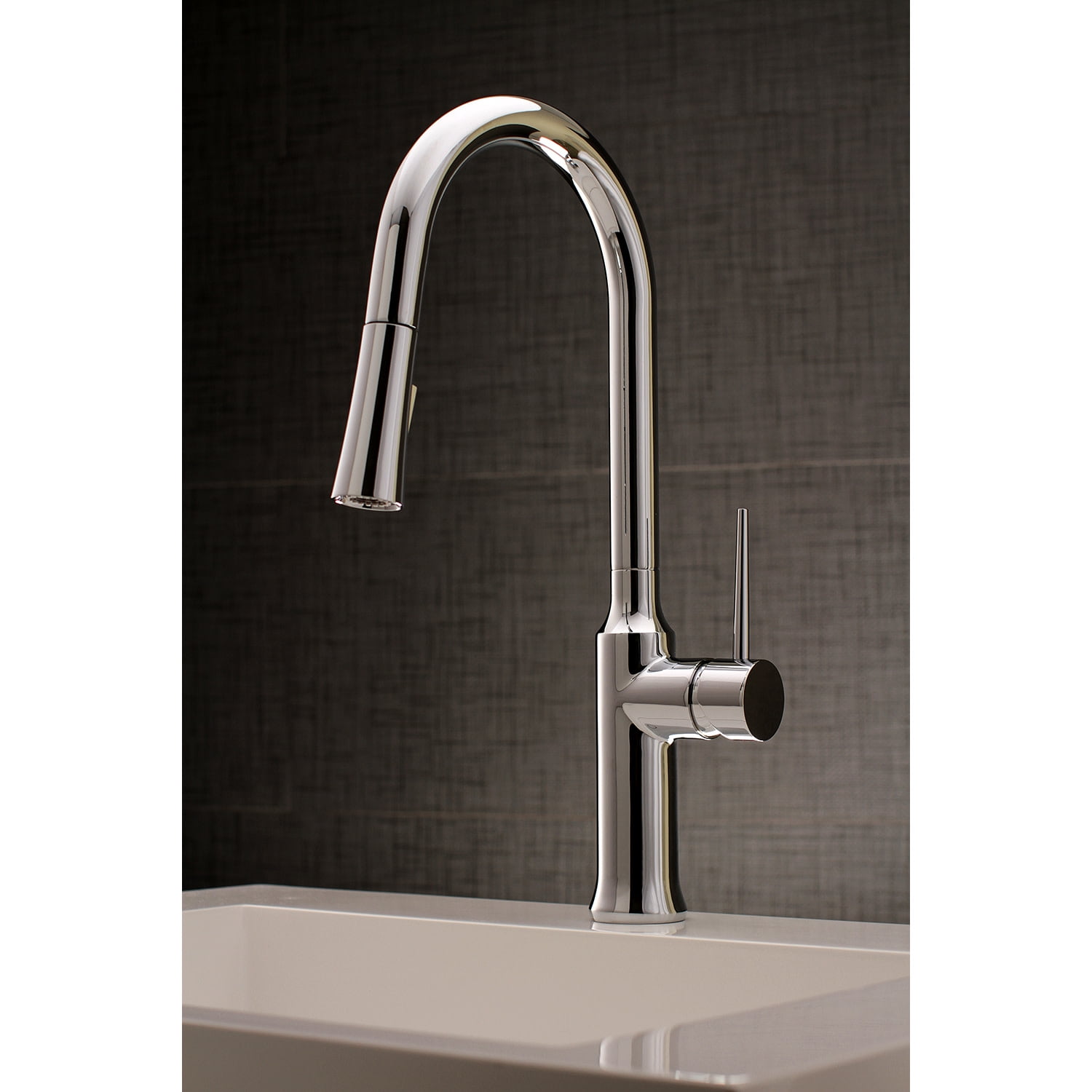 Gourmetier LS2721NYL New York Single-Handle Pull-Down Kitchen Faucet, Polished Chrome